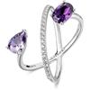Brosway Anello Donna in Argento | Anello con Magic Purple | Collezione Fancy - FMP134D