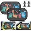 Romon Tendine Parasole Auto Bambini, Tendine Parasole Autos Universali, Parasoles Auto Bambini Protezione Dai Raggi UV, 50 X 30cm, 2 Pezzi - Animali