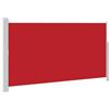 Kaorsrow Tenda da sole laterale, 160 x 300 cm, colore rosso, estensibile, protezione dagli sguardi indiscreti e dal vento, per balcone, terrazza e giardino, stabile, con telaio in acciaio e funzione