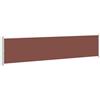 Kaorsrow Tenda laterale estensibile, 140 x 600 cm, marrone, protezione da sguardi indiscreti e dal vento, per balcone e terrazza, tenda doppia con robusto telaio in acciaio e funzione avvolgibile