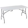 Briconess.com Gardeness Tavolo Pieghevole in Acciaio e plastica 150x70x74 h cm