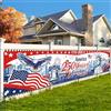 AhfuLife Bandiera grande USA per decorazioni per il 250° anniversario, 3 x 0,6 m in tessuto americano per il giorno dell'indipendenza, 4 luglio, decorazione per casa, cortile, recinzione, giardino