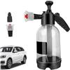 Obelunrp Spruzzatore di schiuma per auto, bottiglia di schiuma per lavaggio auto a pressione a mano 2 litri, blaster pompa in schiuma, spruzzatore di schiuma di neve manuale, spruzzatore per lavaggio in a