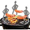 Eddrfy 3 supporti per barbecue e salsicce, in acciaio inox, per hot dog, gadget per barbecue, accessori per barbecue all'aperto, gadget divertenti per uomini, regali divertenti per barbecue da uomo