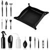 YNNHUDEEP Bonsai Starter Kit - 16 pezzi Bonsai Set con tappetino impermeabile e custodia, mini attrezzi da giardino con forbici per bonsai - accessori per piante per travaso, piante grasse e cura delle piante