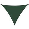 Roanoer Tenda parasole triangolare, 3,5 x 3,5 x 4,9 m, colore verde scuro, permeabile al vento, ombreggiante in HDPE, per giardino, terrazza e balcone