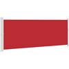 Kaorsrow Tenda laterale estensibile, 180 x 500 cm, colore rosso/grigio, protezione da sguardi indiscreti, protezione dal vento, in tessuto, divisorio per terrazza, balcone, giardino