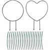 MEMOFYND 2 supporti per piante con 20 nastri verdi, supporto per piante rampicanti, traliccio per piante, traliccio in metallo, supporto per fiori da giardino, lamponi, accessori per piante da appartamento