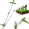 KQLHLHDYZ Strumento per rimuovere le erbacce, strumento per rimuovere le erbacce con testa in acciaio a 3 artigli, manico lungo 8,4 cm, strumento manuale per diserbo da giardino, rimuove facilmente le