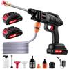 Hocamel Rondella ad alta pressione portatile con batteria, pulitore senza fili, idropulitrice portatile con 2 batterie e 2 ugelli, Power Cleaner