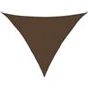 Roanoer Tenda parasole triangolare, 3,5 x 3,5 x 4,9 m, marrone, robusto tessuto in HDPE da 160 g/m², con corde, ombreggiante per giardino, terrazza e balcone
