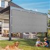 CONGCLI Telo Ombreggiante Rettangolare 115 x 310 cm, Hdpe, Traspirante, Permeabile, Antistrappo, Protezione Solare, Telo Rete Ombreggiante con Occhielli, per Esterno Terrazzo Giardino, Grigio Chiaro