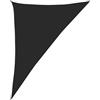Roanoer Tenda parasole triangolare, 4 x 5 x 6,8 m, colore nero, ombreggiante in polietilene ad alta densità da 160 g/m², robusta protezione dagli sguardi indiscreti con occhielli in acciaio inox e