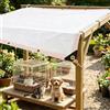pingping1991 1m x 1m Rete Ombreggiante Bianca 50% con Occhielli - Telo Ombreggiante HDPE per Esterni - Protezione Solare per Giardino Terrazzo Balcone Pergolato - Tessuto Ombra Traspirante