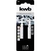 kwb 2x lame per seghetto alternativo per metallo, Vario, Twin-Cut (adatte per alluminio, metalli non ferrosi, profili metallici, lamiera, legno da costruzione, plastica, bi-metallo, codolo a T)