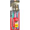 Colgate ZigZag - Spazzolino da denti medio, confezione da 3 (colori assortiti)