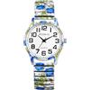 JewelryWe Orologio da Polso da Donna Elastico: Orologio Boemia Estivo con Numero Grande Cinturino Colorato in Metallo Retro Vintage Regalo per Lei