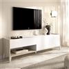 Dmora Mobile Porta TV Caio 39x150x50h cm Bianco Modulabile Un Cassetto, 2 Ripiani
