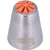 Graziano, Beccuccio Russo Margherita 3D Acciaio Inox - Ø 3.7cm H 4.2cm, Grande, Per Panna e Crema
