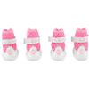 Sunxtzyl 4 paia di stivaletti per cani, in rete traspirante estiva, leggeri e antiscivolo, proteggi zampe; scarpe alla moda per animali domestici con suola in gomma resistente, ideali per (Rosa)
