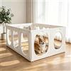 Grevigily Recinto per Cani Trasparente in Acrilico con Porta, 9+1 Box per Cuccioli da Interno 50 × 60 cm Recinto Cuccioli Trasparente Ventose Antiscivolo, Puppy Playpen per Cani Piccoli e Medi, Cuccioli e Gatti