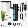 SWAWIS 5 in 1 Filtro Acquario 500L/H con 6W UV Sterilizzatore Lampada e Timer, Pompa Acquario per Filtrazione Aerazione Sterilizzazione, per 50-125L Acquari(8W)