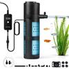 SWAWIS 5 in 1 Filtro Acquario 800L/H con 6W UV Sterilizzatore Lampada e Timer, Pompa Acquario per Filtrazione Aerazione Sterilizzazione, per 80-267L Acquari(12W)