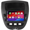 OEM Autoradio multimediale, schermo touchscreen ad alta risoluzione, sistema di navigazione, compatibile con Peugeot 107, Toyota Aygo, Citroen C1 (2005-2014), 4G-WIFI, 2GB di RAM, 32GB di memoria