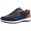 Generisch Scarpe da ginnastica da uomo, alla moda, casual, in pelle, con lacci, scarpe da ginnastica alla moda, Blu, 41 EU