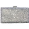 Boutique De FGG Elegante Borsa da Sera con Cristalli per Donna Borse Serali Formale con Strass Stilosa Borsa a Scatola Borsa da Sposa, Piccolo