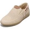 CLEIKS Mocassini Forati Comodi Uomo Scarpe Slip On per Caldo Estivo (Cachi, 45EU, MMS250044-8)