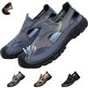 Generic Sandali da uomo casual a punta chiusa, sandali da spiaggia con punta chiusa, sandali estivi da uomo, scarpe traforate in rete, leggere, antiscivolo, da spiaggia, guida, escursionismo