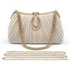 Pahajim Donna Borsa Clutch da Sera Elegante Glitter Pochette Cerimonia con Strass Borsetta Brillantinata per Matrimonio Balli Feste (Oro)