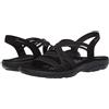 Skechers Reggae Slim-Simply Stretch, Sandalo Sportivo Donna, Gore Nero, 36.5 EU Larga