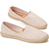 GLAMORA Espadrillas Donna Slip on Scarpe Basse Tessuto Traspirante Elastici Laterali Suola Effetto Corda Gomma Leggere comode Mocassini Estivi Donna Alpargatas Espadrilles Casual Eleganti Piatte