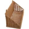 STOBAZA Cestino da Bagno in Plastica Effetto Vimini senza Fori, Khaki | Parete o Porta Armadio, Stile Boho e Farmhouse, per Saponette e Barattoli, per Ingressi e Dispense