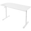 TouTToNG Scrivania regolabile in altezza 65 - 90 cm, tavolo manuale per casa, ufficio, computer, scrivania da ufficio, 120 x 60 cm (bianco)