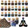 BeauFairy 24 Pezzi Mini Bottiglie di Cristalli Pietre Preziose, Bottiglia dei Desideri Reiki, Chip Pietre Curative, Pietre Burattate Quarzo Naturale, Meditazione, Rituale Bilanciamento Chakra