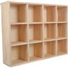 CIMAXIC Scaffale a scomparti - Organizer da parete in legno a 12 scomparti - Scaffale quadrato per soprammobili, oggetti da collezione e decorazioni per la casa - Scatola portaoggetti per soggiorno e