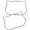 Healvian 2pezzi Manici per Borse in Metallo Forma Gatto per Borse Fai da Te Accessori per Cartone Animato per all Uncinetto