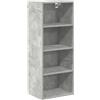 Roanoer Armadio pensile grigio cemento, 40 x 29,5 x 100 cm, moderno pensile da cucina in legno, armadio da parete con molto spazio per cucina e soggiorno, scaffale sottile