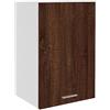 Roanoer Armadietto da cucina Lyon, effetto rovere, 39,5 x 31 x 60 cm, in legno con anta in vetro e 2 ripiani, per cucina e corridoio