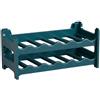 CookandSupply x TheWV Cantinetta Vino in Plastica Modulare Impilabile, Portabottiglie Effetto Pelle Martellata, 6 Bottiglie per Modulo, Scaffale Portavino Salvaspazio - Verde Petrolio, 12