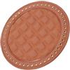ibasenice Fondo per Borsa Uncinetto in Pelle Artificiale Marrone da 18 Cm, Resistente e Robusto, Accessorio per Materiali Fai da Te e Creazione di Borse Rotonde