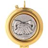 Holyart Teche Eucaristiche: Teca eucaristica Mani Pane Peltro diam. 5 cm