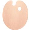 SAFIGLE Tavolozza di Legno Ovale per Pittura Olio con Foro per Pollice