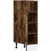 Roanoer Riga - Armadietto da cucina in legno di rovere affumicato, 20 x 44,5 x 81,5 cm, stretto, in legno, per riporre oggetti, senza piano di lavoro