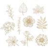 AUTSUPPL Carta Dorata Traforata per Scrapbook 10 Pezzi Lavorazione Fine, Materiale Decorativo Creativo per Diari e Agende Facile da Usare