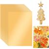 OLYCRAFT 30 Foglio Alluminio per Artigianato in Metallo 30x20cm Fogli di Lamina in Metallo Dorata 0.1mm di Spessore Fogli di Alluminio per Pittura Incisione e Goffratura Progetti Artistici Fai da Te