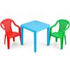 Tomaino - Set Tavolo e Sedie in Plastica per Bambini - Bobbie (TAVOLO + 2 SEDIE)